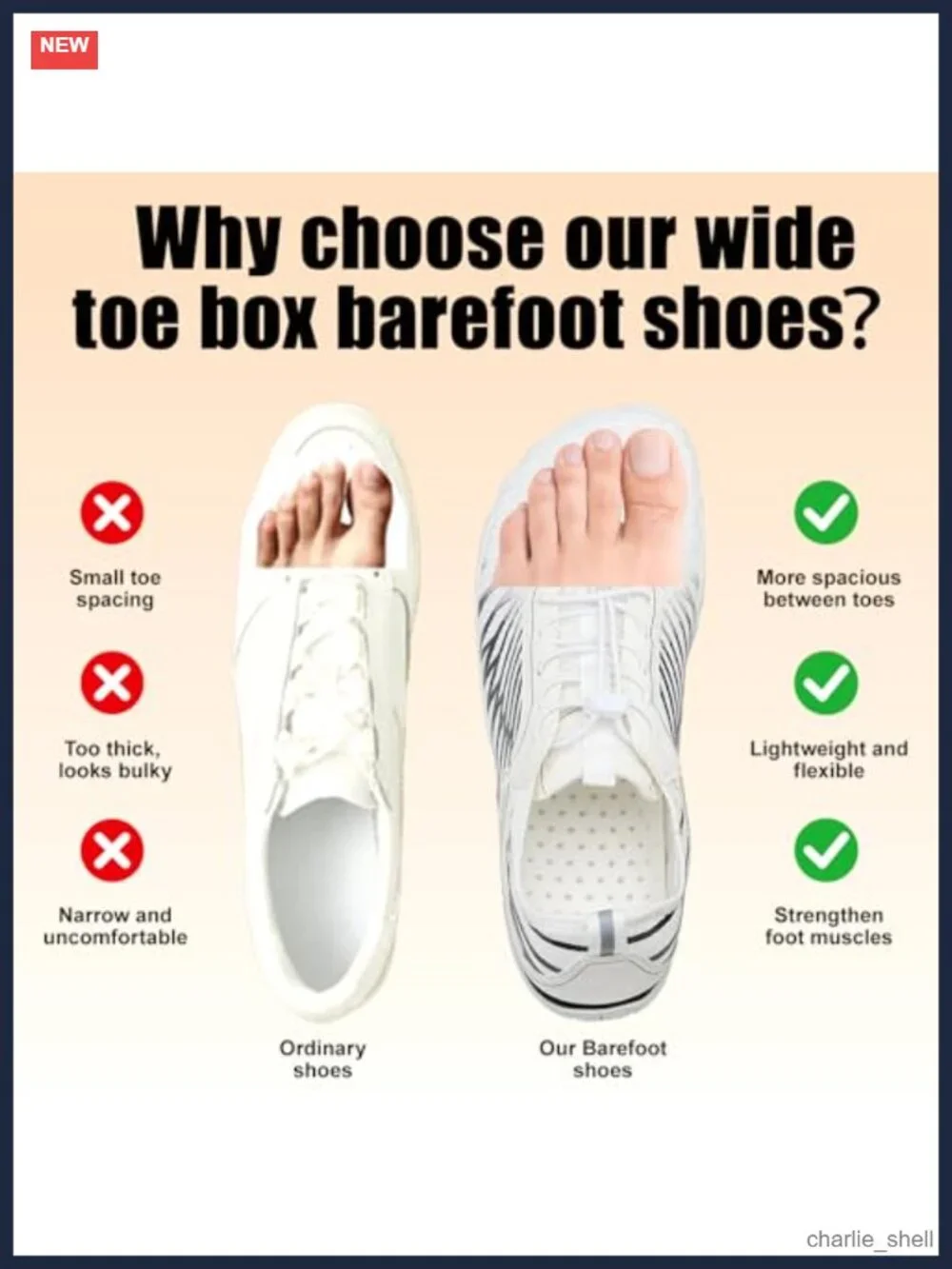 Barefoot Water Shoes Wide Toe Breathable Non-Slip Athletic Hiking Swim
